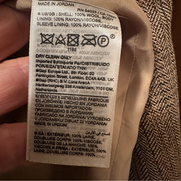 NWT Banana Republic Lido Sculpted Italian Wool Blazer and Pants Plaid sz 16 - Picture 8 of 16